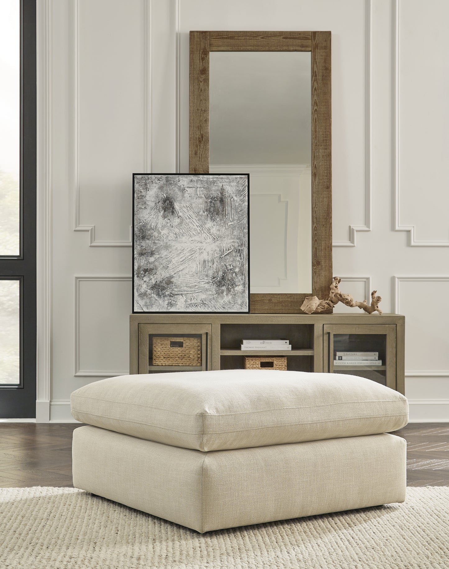 Ocala Furniture Outlet - Ashley Furniture - Elyza Living Room - Oversized Accent Ottoman / Linen - 1000608