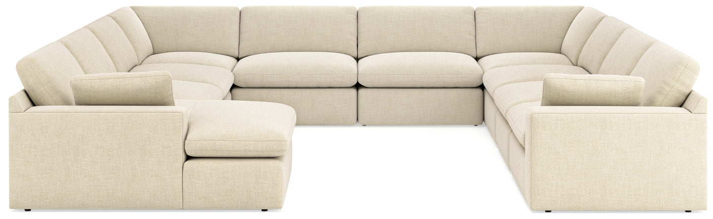 Ocala Furniture Outlet - Ashley Furniture - Elyza Sectional - RAF 10-Piece Sectional / Linen - 10006S8