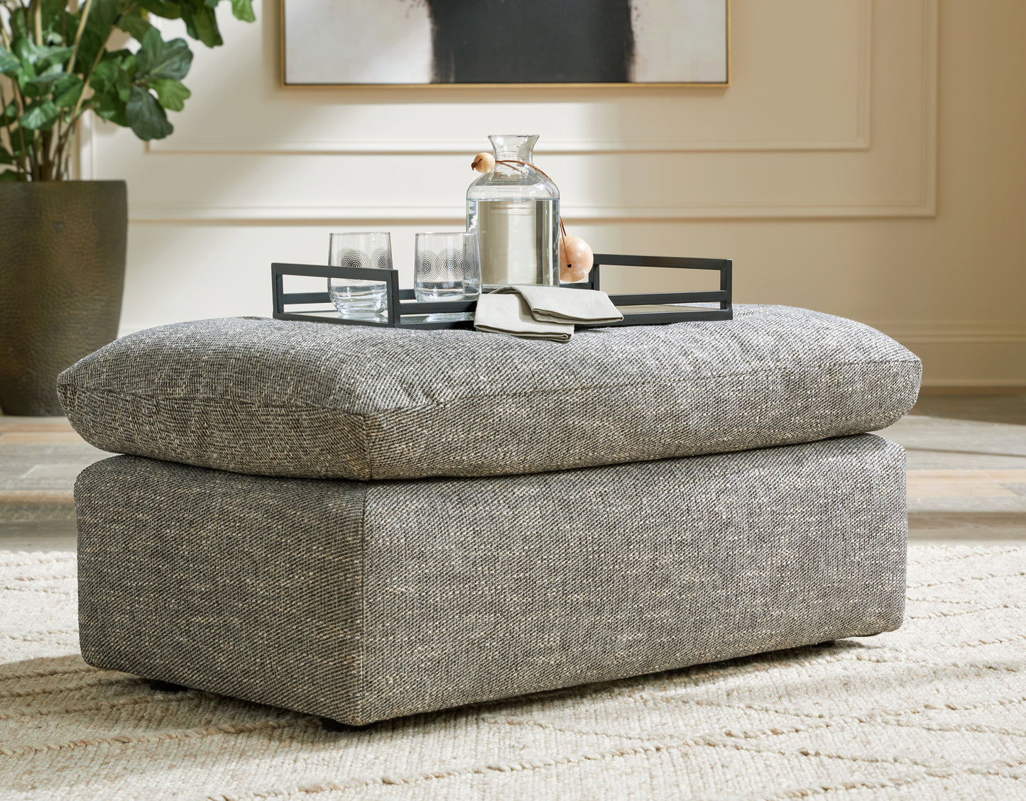 Ocala Furniture Outlet - Ashley Furniture - Dramatic Living Room - Ottoman / Granite - 1170214