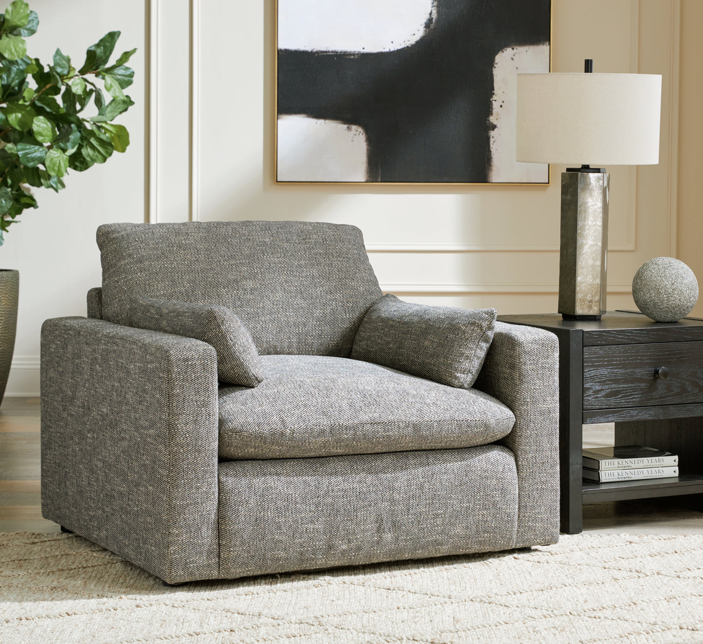Ocala Furniture Outlet - Ashley Furniture - Dramatic Living Room - Chair and a Half / Granite - 1170223
