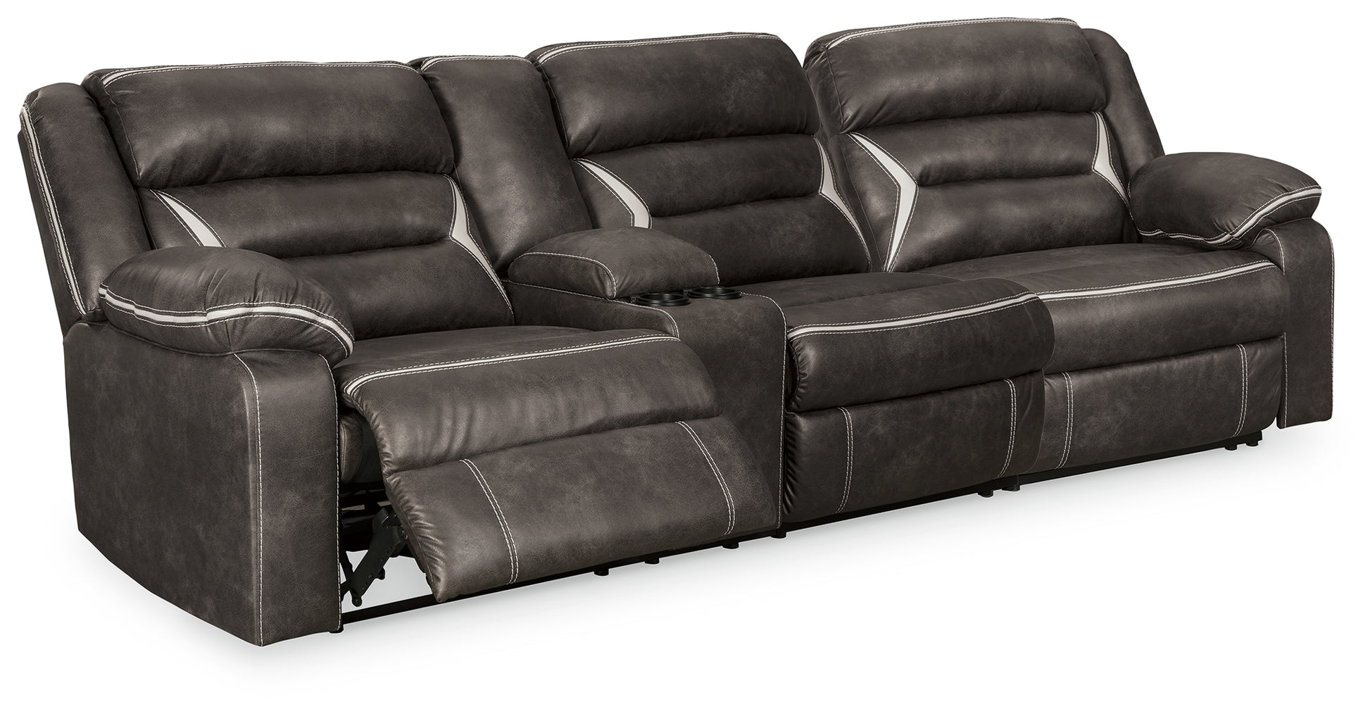 Ocala Furniture Outlet - Ashley Furniture - Kincord Sectional - 2-Piece Power Reclining Sectional Sofa / Midnight - 13104S2