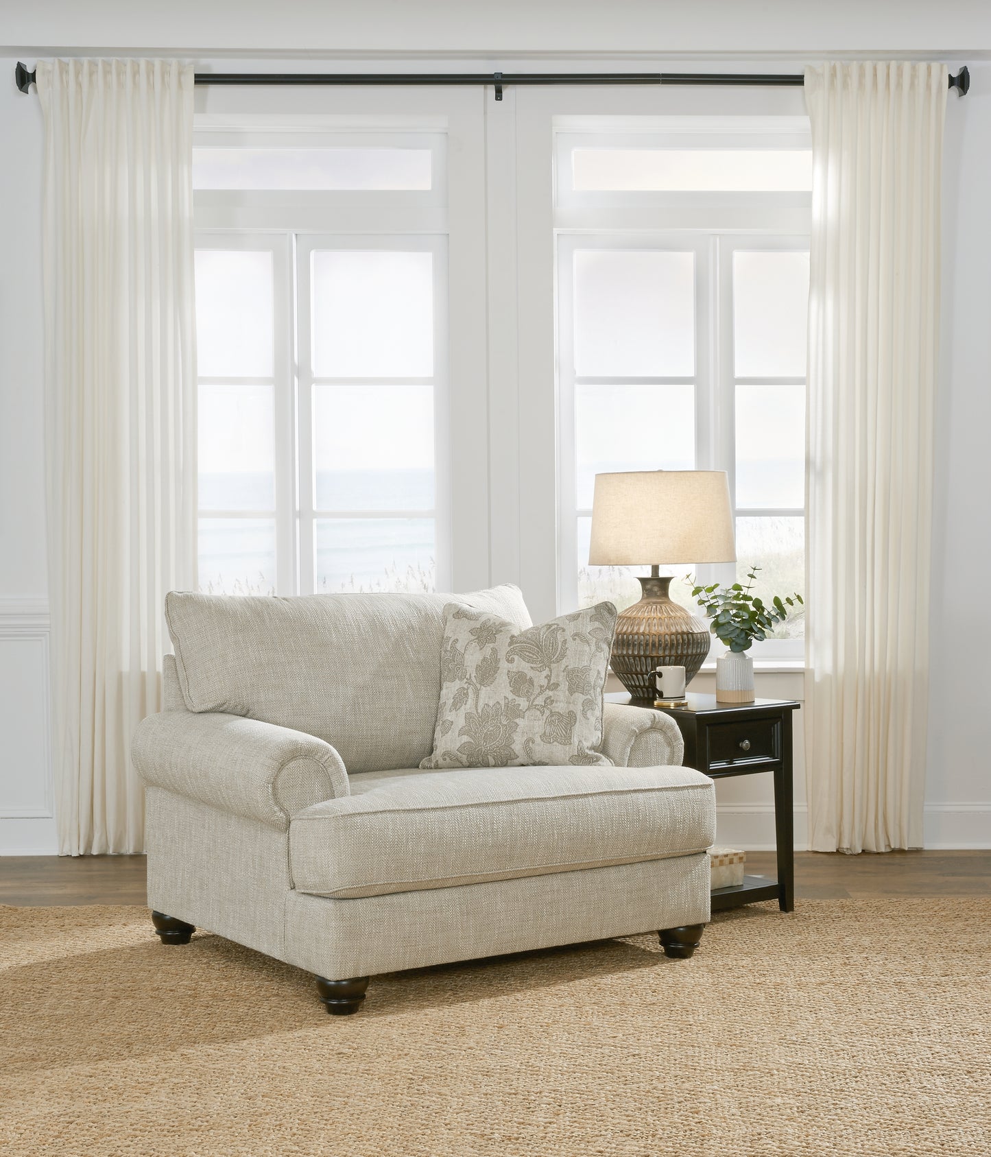 Ocala Furniture Outlet - Ashley Furniture - Asanti Living Room - Chair and a Half / Fog - 1320123