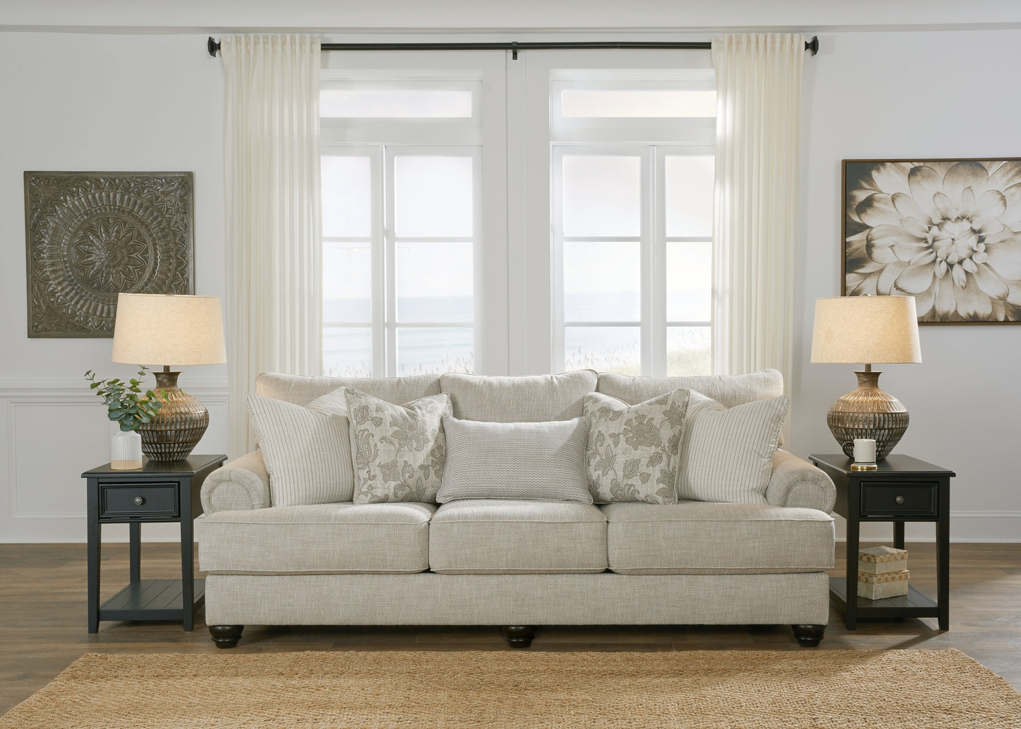 Ocala Furniture Outlet - Ashley Furniture - Asanti Living Room - Ottoman / Fog - 1320114