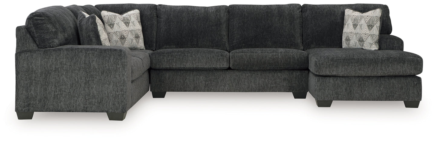 Ocala Furniture Outlet - Ashley Furniture - Hollyview Sectional - LAF 3-Piece Sectional with Chaise / Shadow - 15205S1