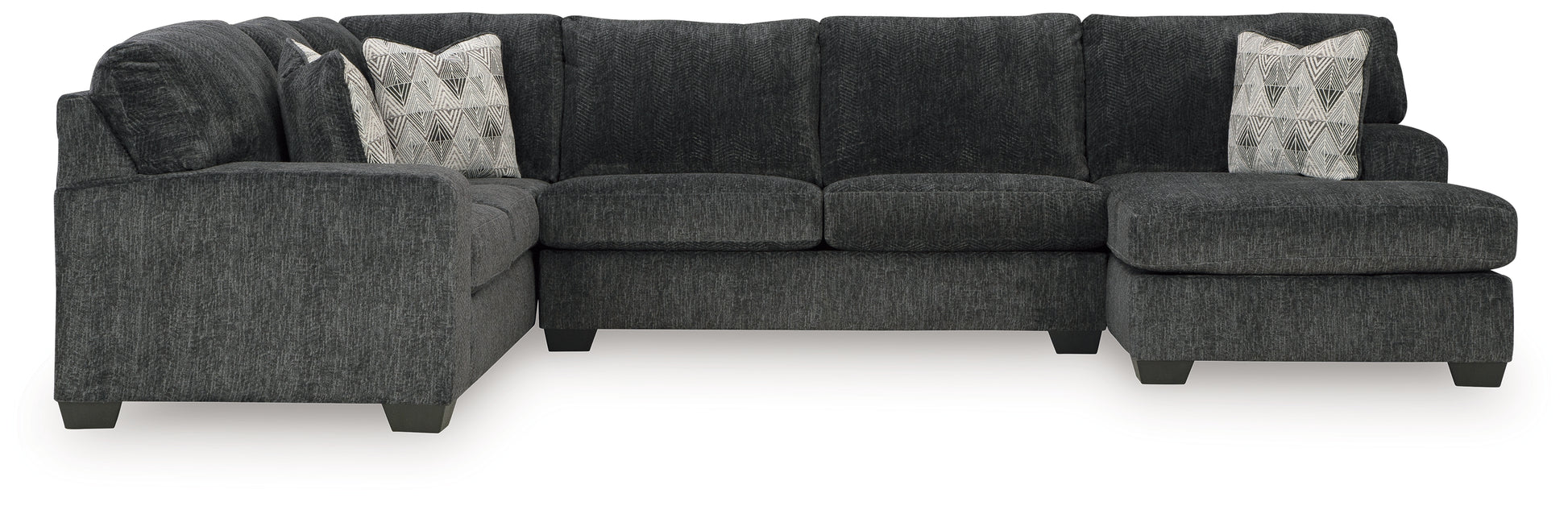 Ocala Furniture Outlet - Ashley Furniture - Hollyview Sectional - LAF 3-Piece Sectional with Chaise / Shadow - 15205S1