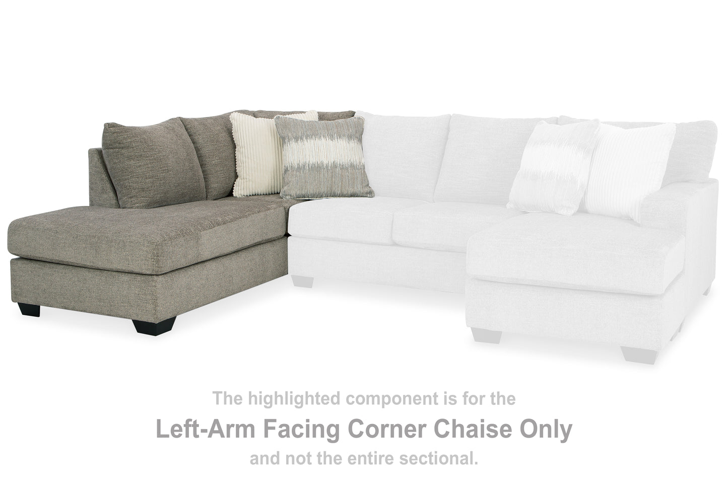 Ocala Furniture Outlet - Ashley Furniture - Creswell Sectional - LAF Corner Chaise / Stone - 1530516