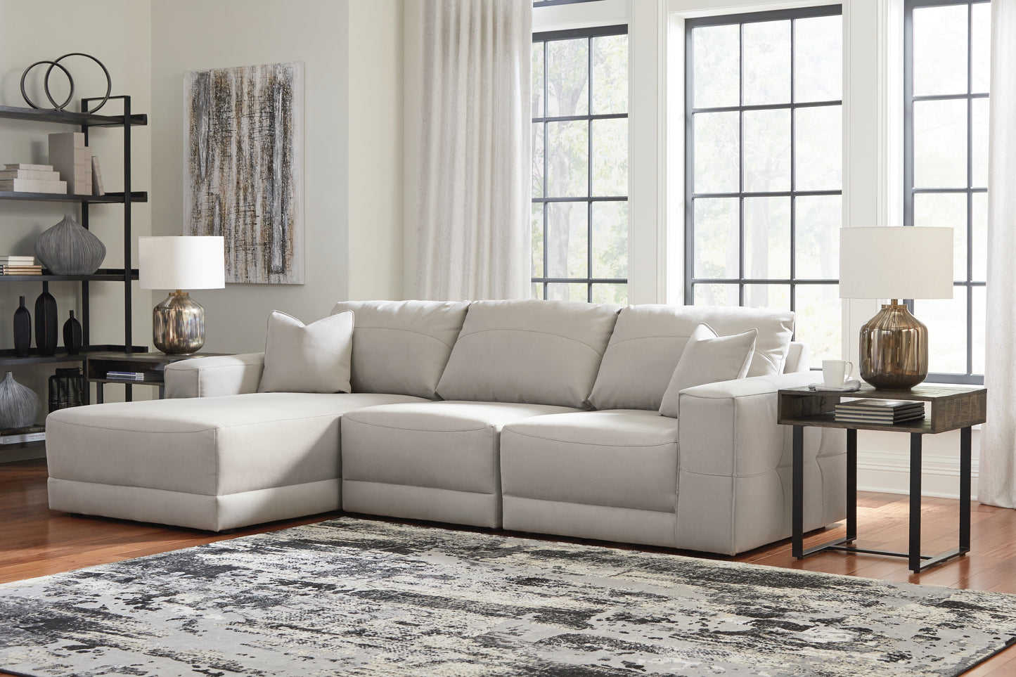 Ocala Furniture Outlet - Ashley Furniture - Next-Gen Gaucho Sectional - RAF 2-Piece Sectional Loveseat / Gray - 18304S3