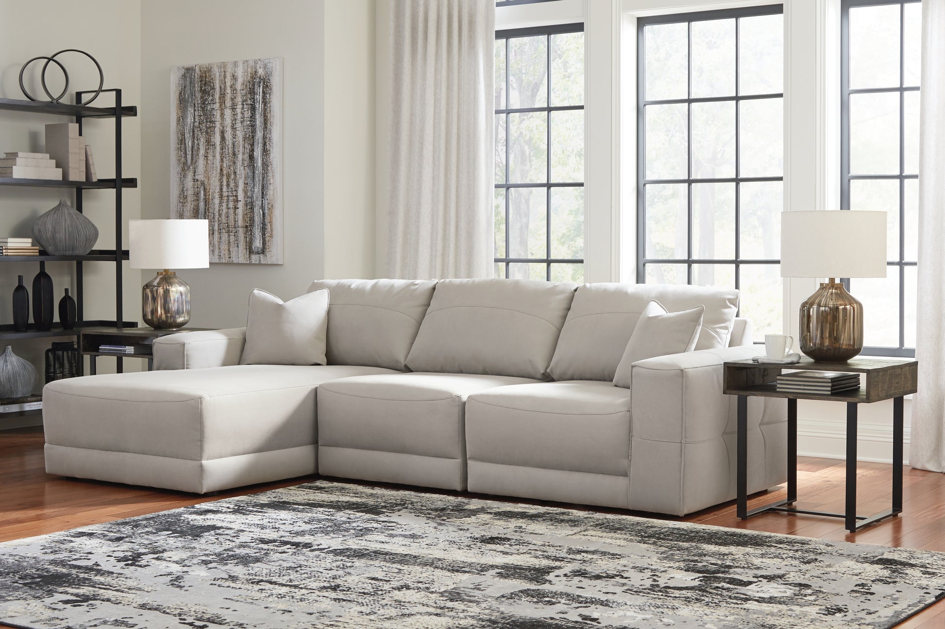 Ocala Furniture Outlet - Ashley Furniture - Next-Gen Gaucho Sectional - RAF 2-Piece Sectional Loveseat / Gray - 18304S3