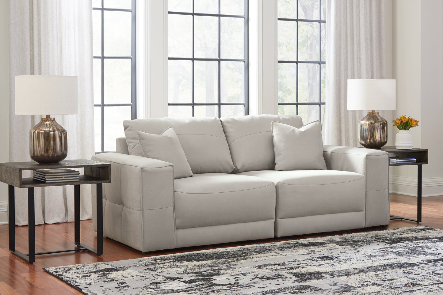 Ocala Furniture Outlet - Ashley Furniture - Next-Gen Gaucho Sectional - RAF 2-Piece Sectional Loveseat / Gray - 18304S3