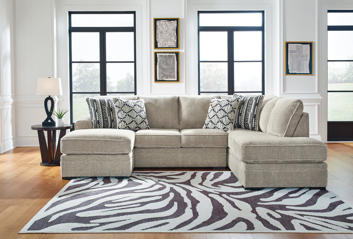 Ocala Furniture Outlet - Ashley Furniture - Calnita Sectional - LAF 2-Piece Sectional with Chaise / Sisal - 20502S1