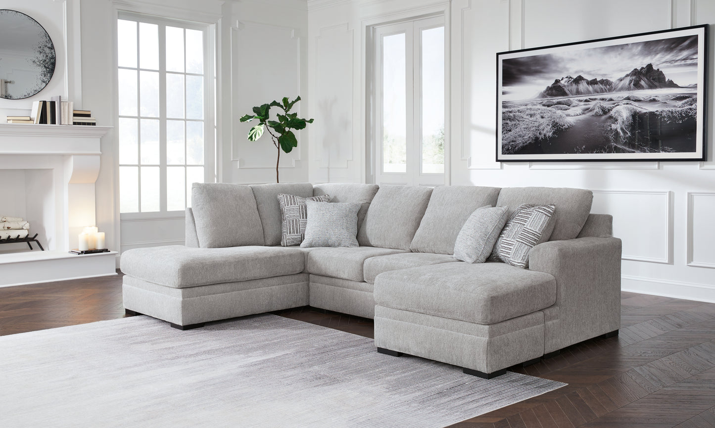 Ocala Furniture Outlet - Ashley Furniture - Gabyleigh Sectional - RAF 2-Piece Sectional with Chaise / Nickel - 20904S2