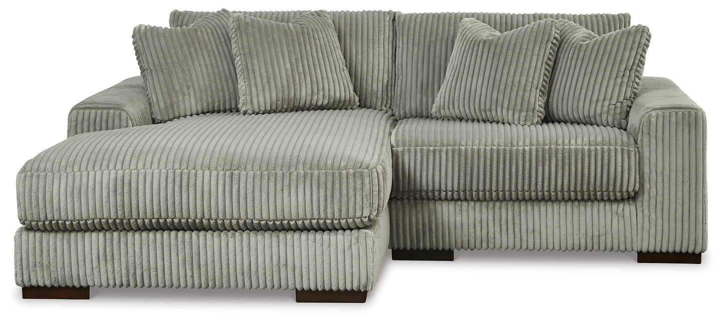 Ocala Furniture Outlet - Ashley Furniture - Lindyn Sectional - RAF 2-Piece Sectional with Chaise / Fog - 21105S3