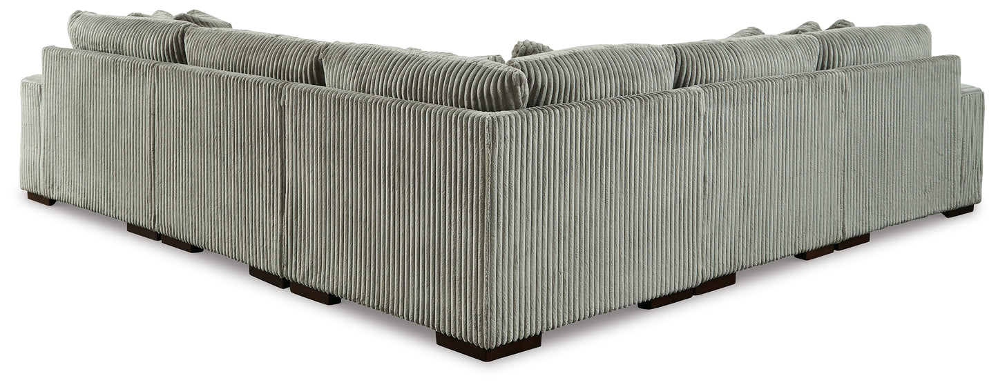 Ocala Furniture Outlet - Ashley Furniture - Lindyn Sectional - RAF 5-Piece Sectional with Chaise / Fog - 21105S7