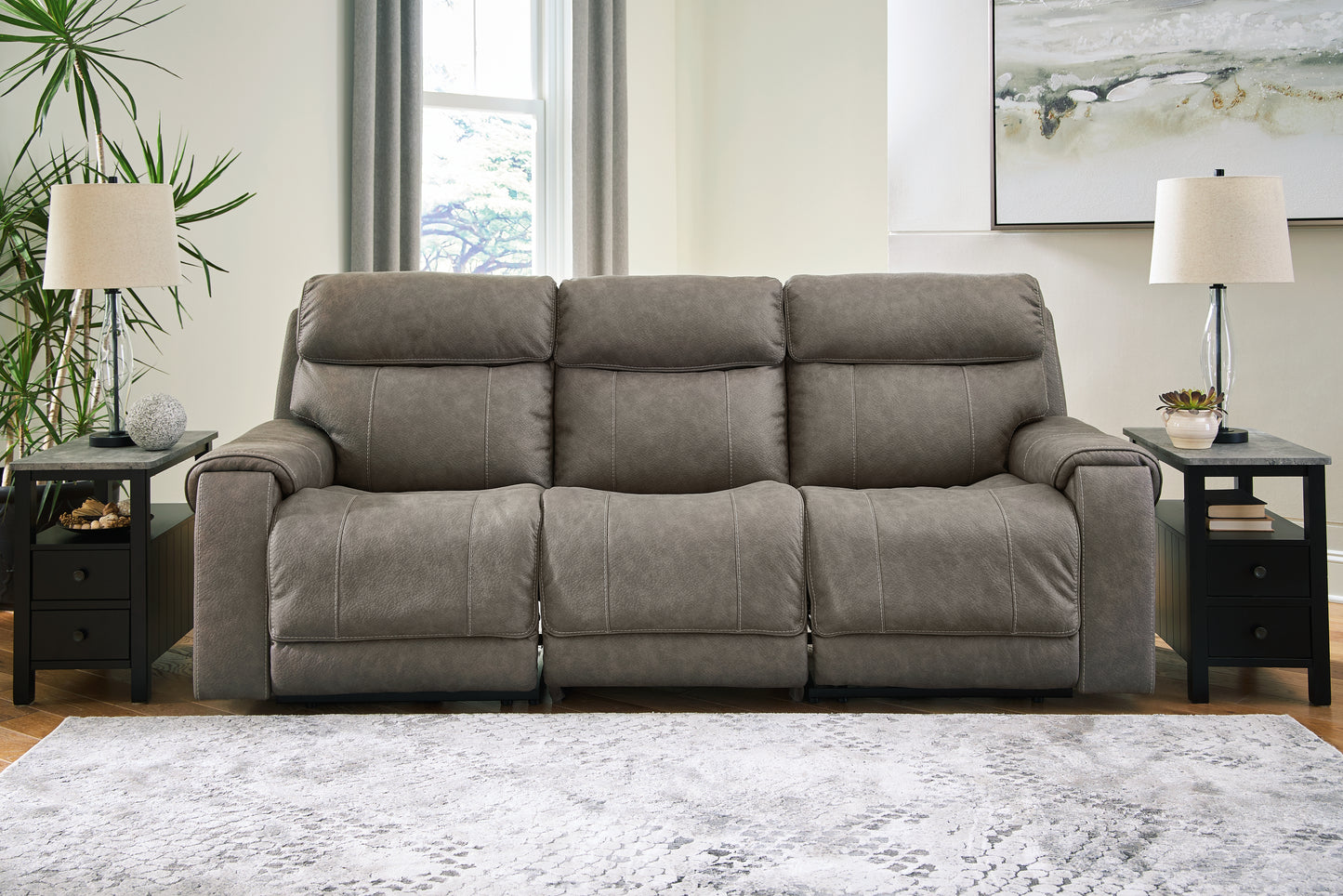 Ocala Furniture Outlet - Ashley Furniture - Starbot Sectional - 3-Piece Power Reclining Sectional Sofa / Fossil - 23501S3