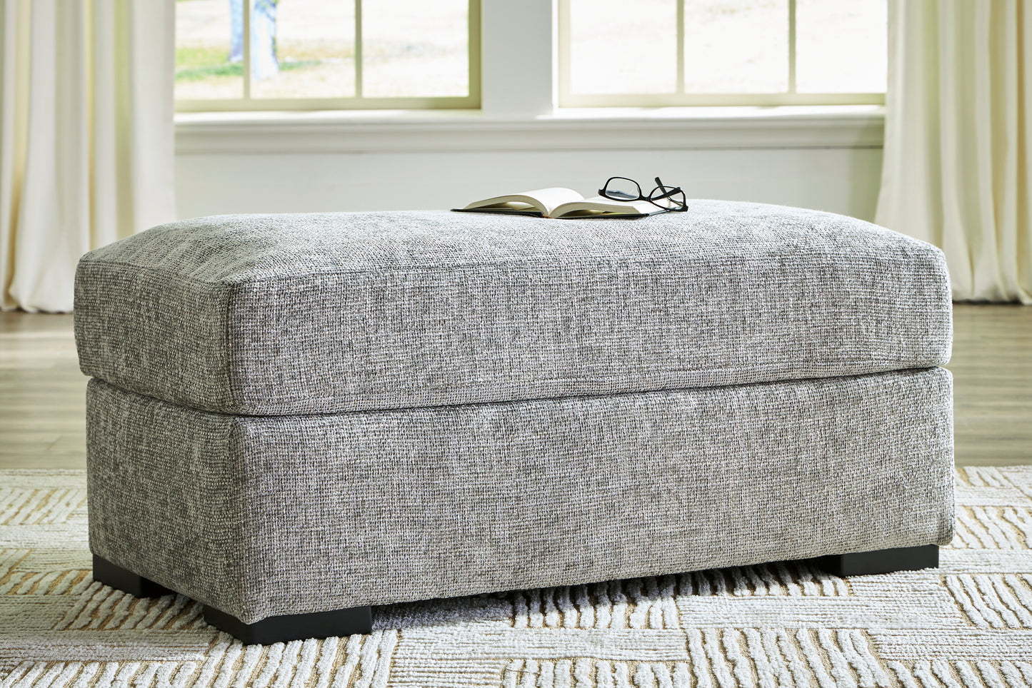 Ocala Furniture Outlet - Ashley Furniture - Dunmor Living Room - Ottoman / Graphite - 2490414