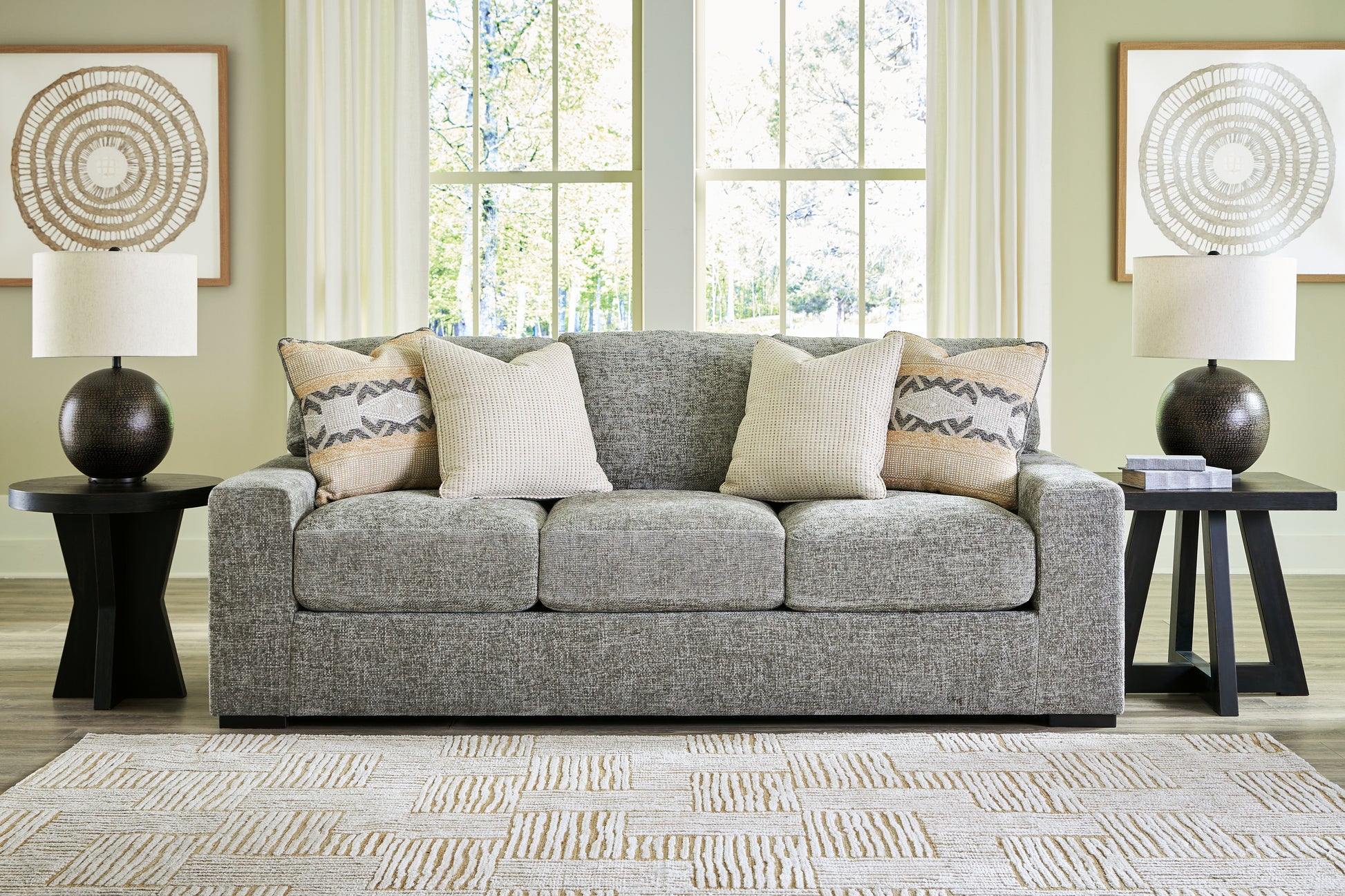 Ocala Furniture Outlet - Ashley Furniture - Dunmor Living Room - Sofa / Graphite - 2490438