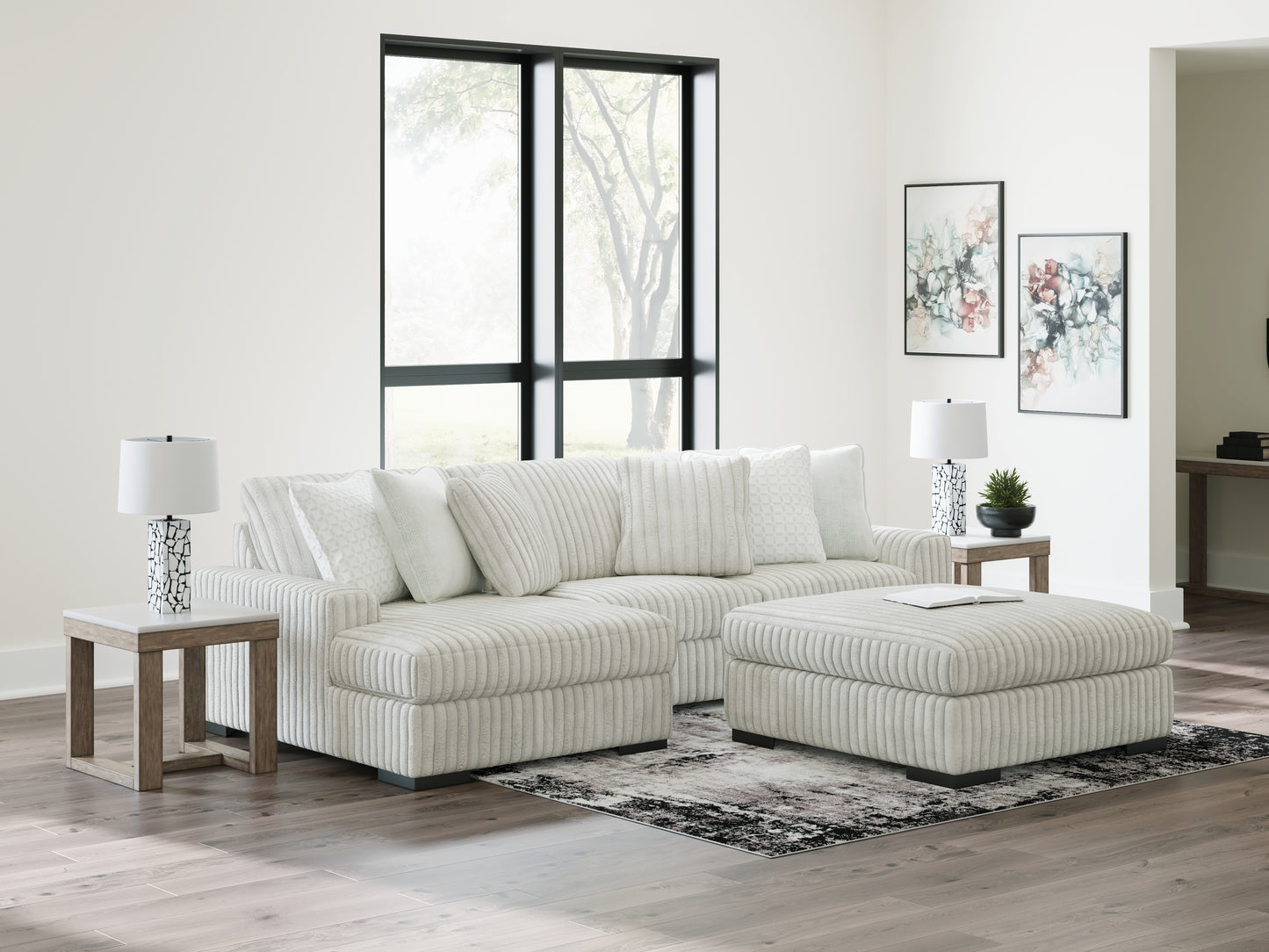 Ocala Furniture Outlet - Ashley Furniture - Stupendous Sectional - LAF 2-Piece Sectional with Chaise / Alloy - 25903S7