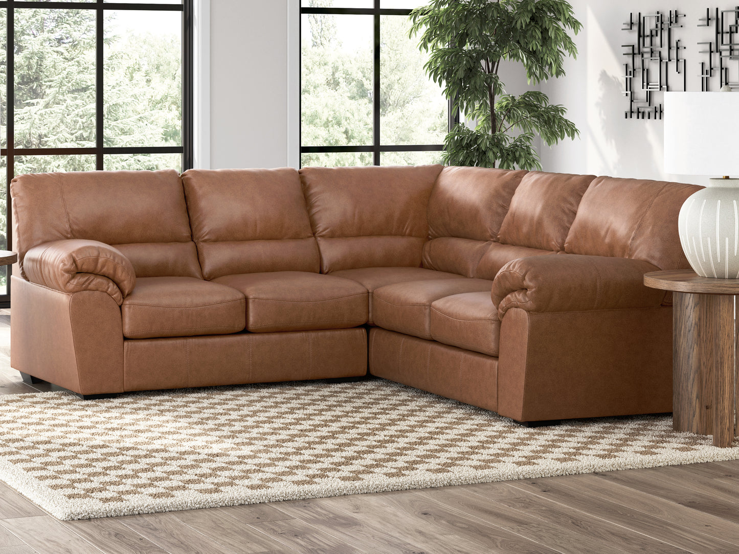 Ocala Furniture Outlet - Ashley Furniture - WillowBend Sectional - RAF 2-Piece Sectional / Caramel - PC27704S1