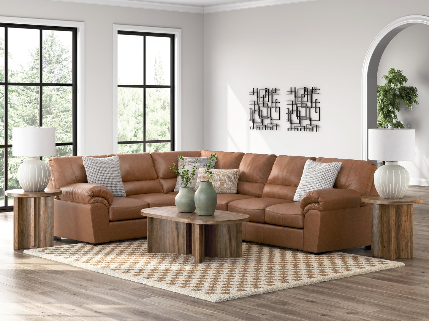 Ocala Furniture Outlet - Ashley Furniture - WillowBend Sectional - LAF 3-Piece Sectional / Caramel - PC27704S4