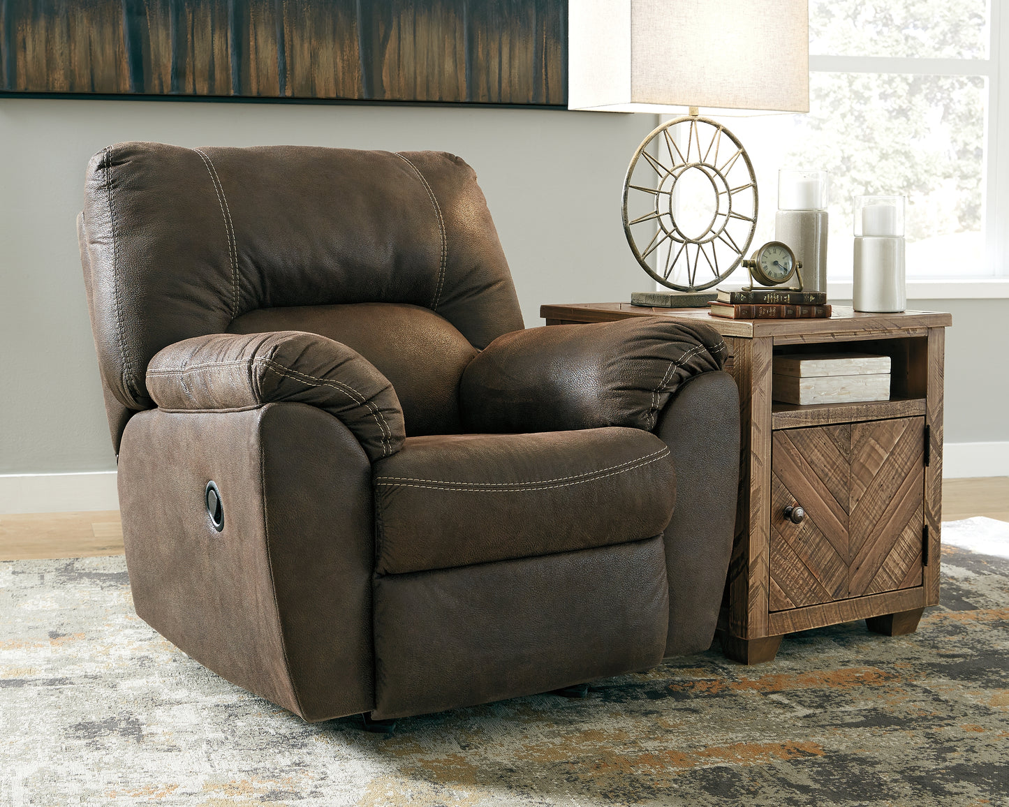 Ocala Furniture Outlet - Ashley Furniture - Tambo Living Room - Rocker Recliner / Canyon - 2780225