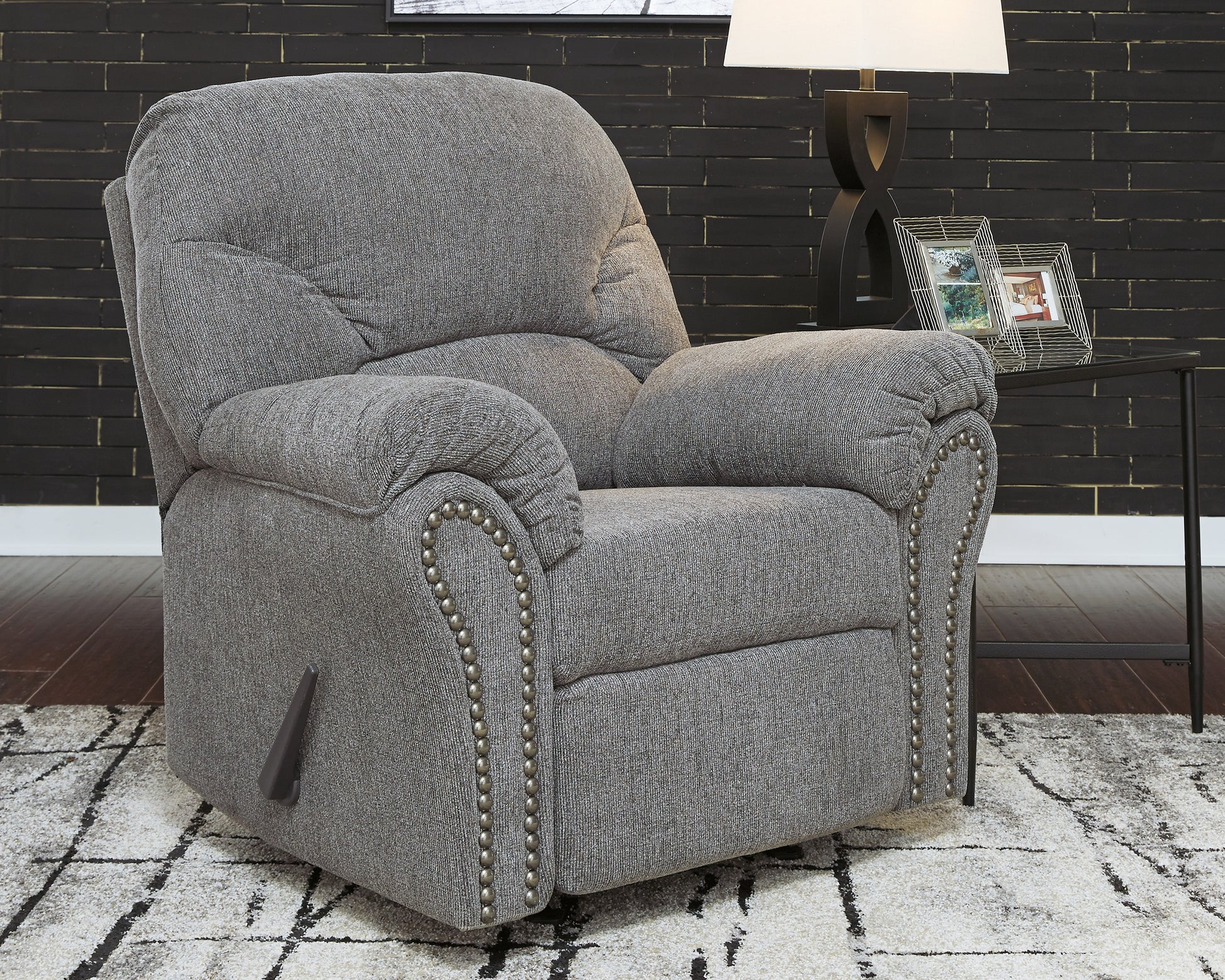Ocala Furniture Outlet - Ashley Furniture - Allmaxx Living Room - Rocker Recliner / Pewter - 2810525