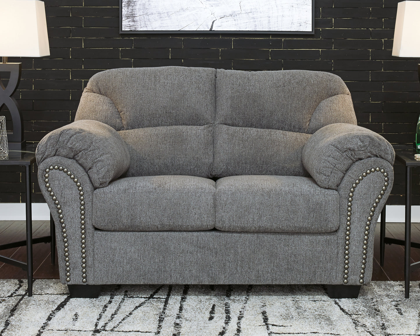 Ocala Furniture Outlet - Ashley Furniture - Allmaxx Living Room - Loveseat / Pewter - 2810535