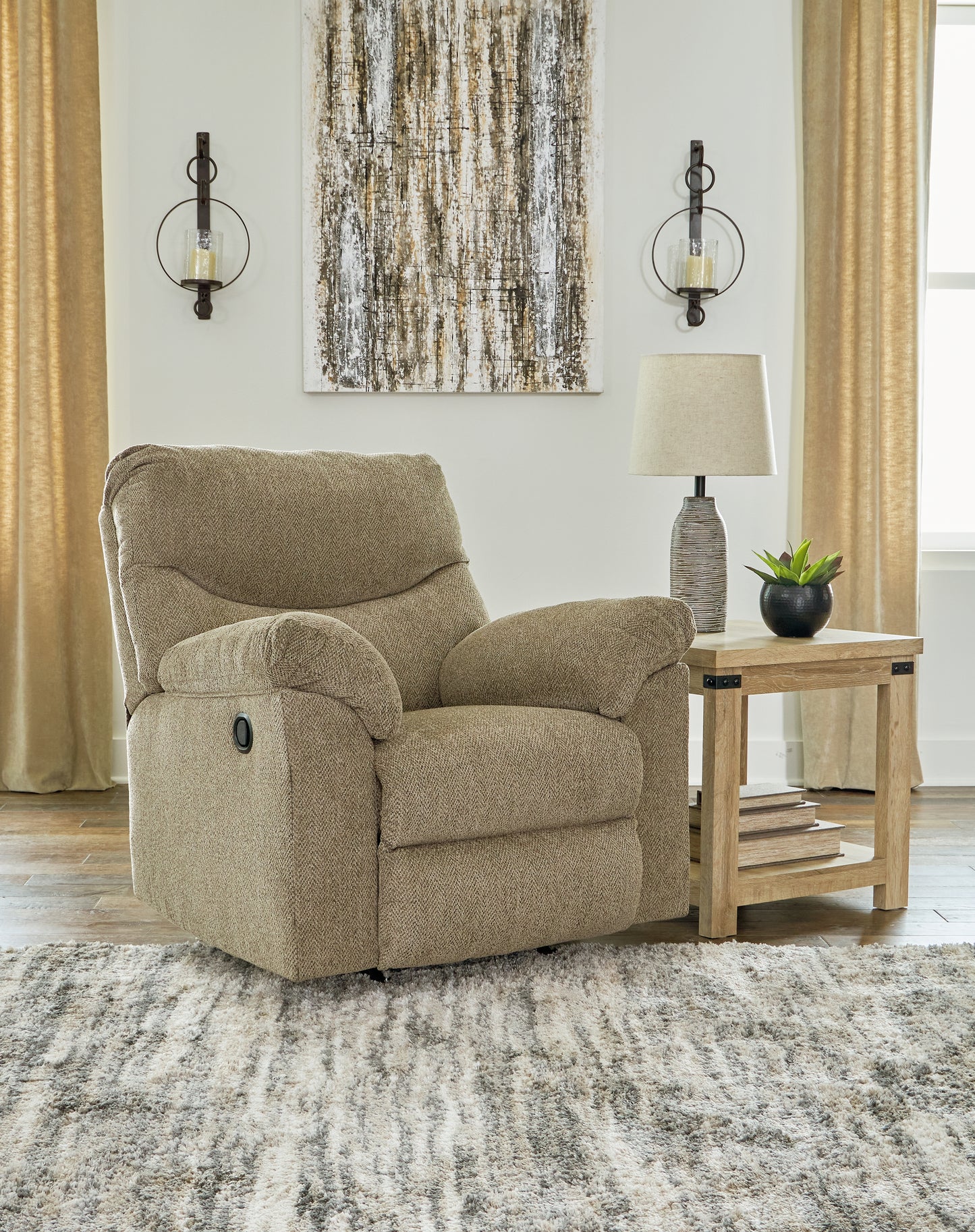 Ocala Furniture Outlet - Ashley Furniture - Alphons Living Room - Rocker Recliner / Briar - 2820225