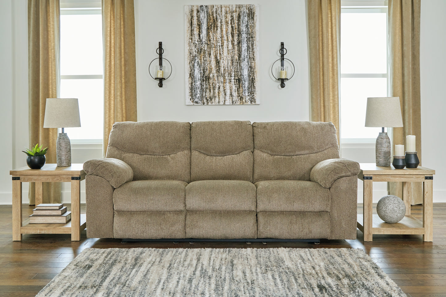 Ocala Furniture Outlet - Ashley Furniture - Alphons Living Room - Reclining Loveseat / Briar - 2820286