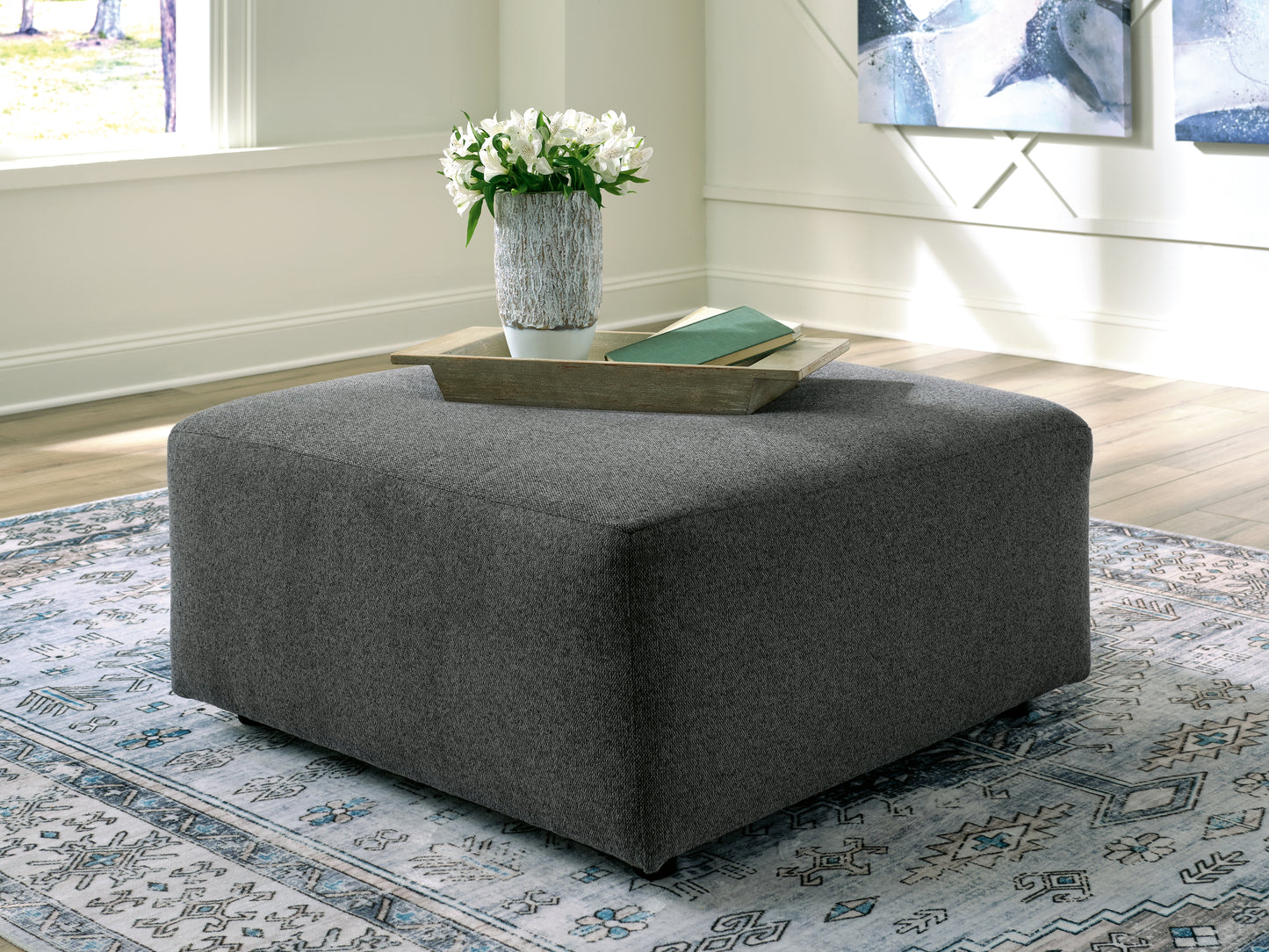 Ocala Furniture Outlet - Ashley Furniture - Edenfield Living Room - Oversized Accent Ottoman / Linen - 2900408