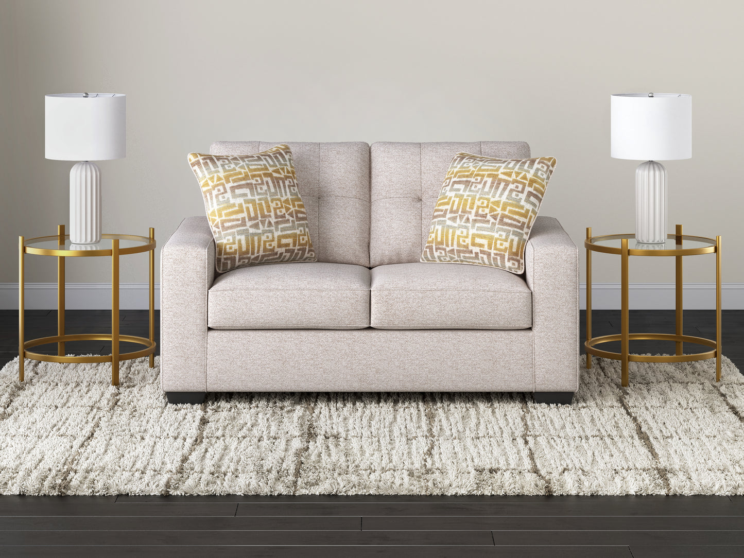 Ocala Furniture Outlet - Ashley Furniture - Larimer Living Room - Loveseat / Iron - PC2920435