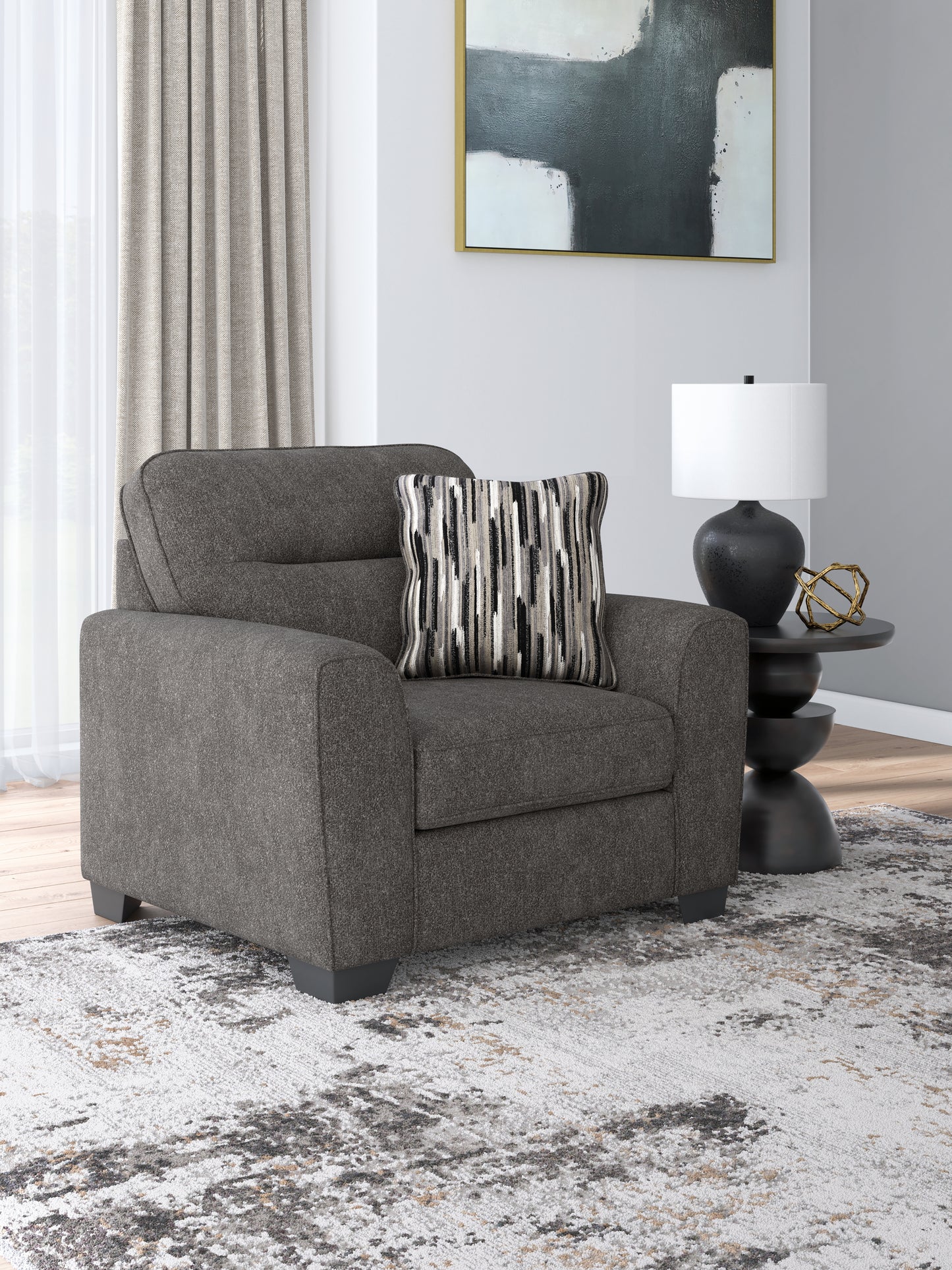 Ocala Furniture Outlet - Ashley Furniture - Olten Living Room - Chair and a Half / Graphite - 3130523