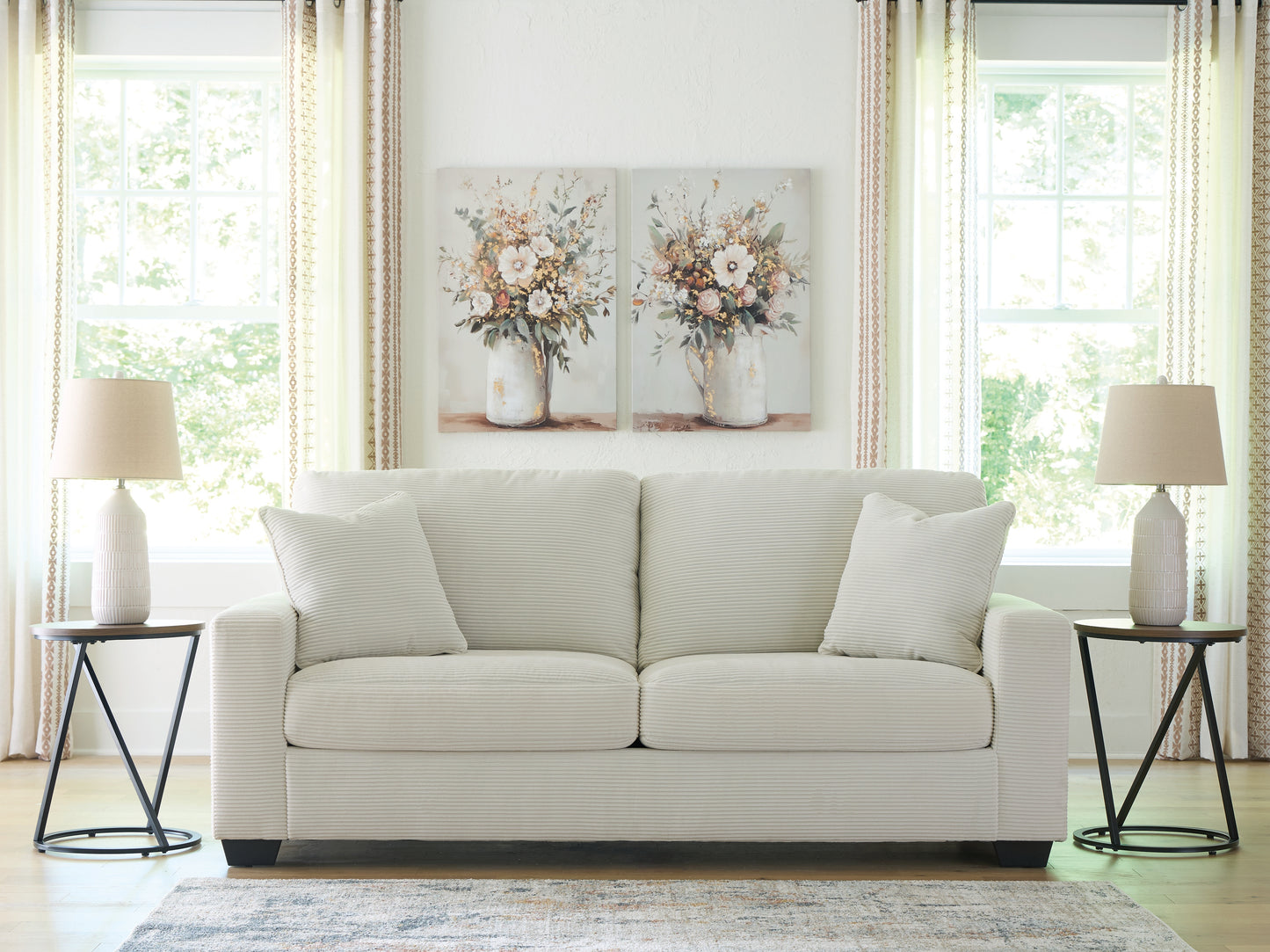 Ocala Furniture Outlet - Ashley Furniture - Greenbriar Living Room - Sofa / Ivory - PC3200638