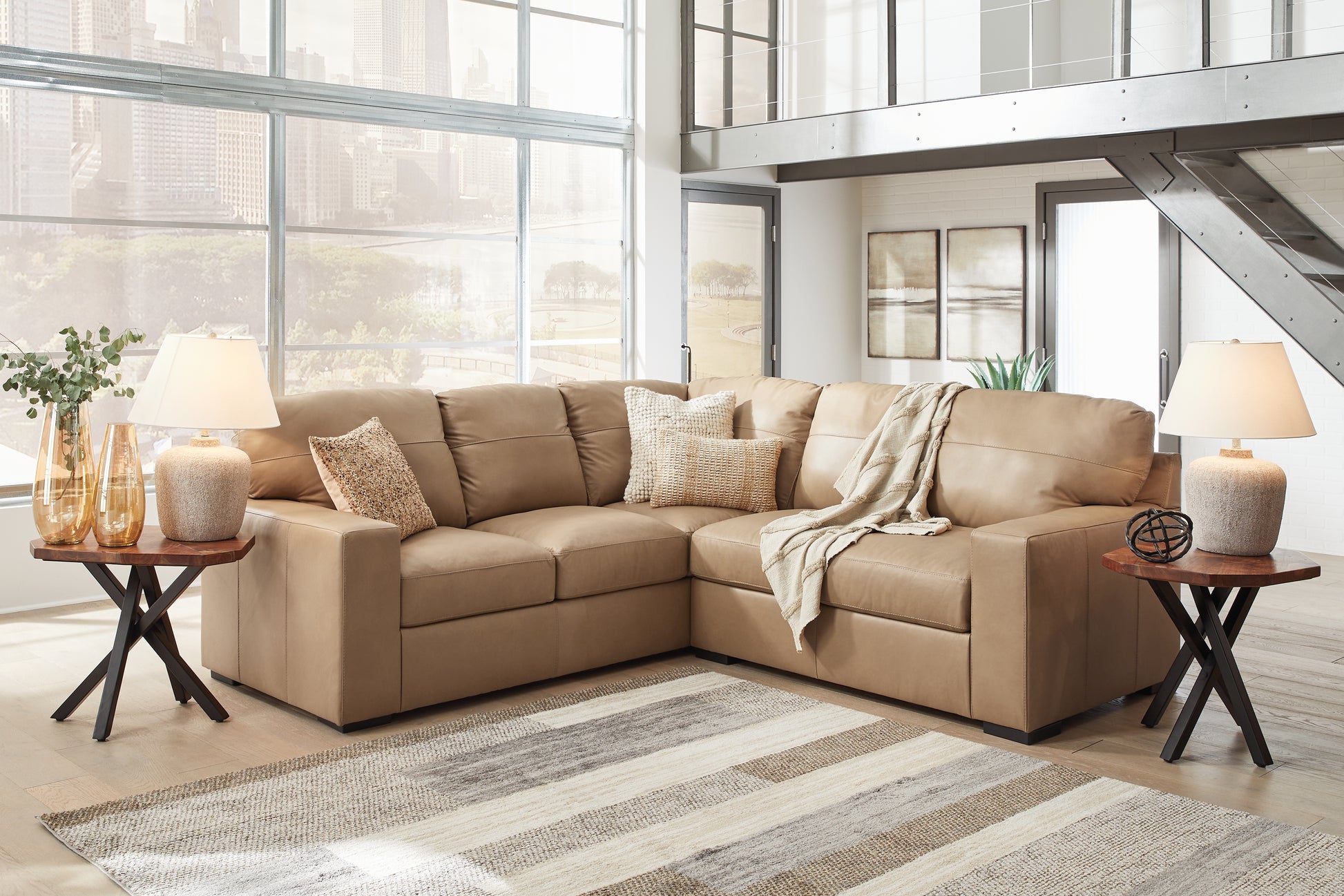 Ocala Furniture Outlet - Ashley Furniture - Bandon Sectional - RAF 4-Piece Sectional / Toffee - 38006S6