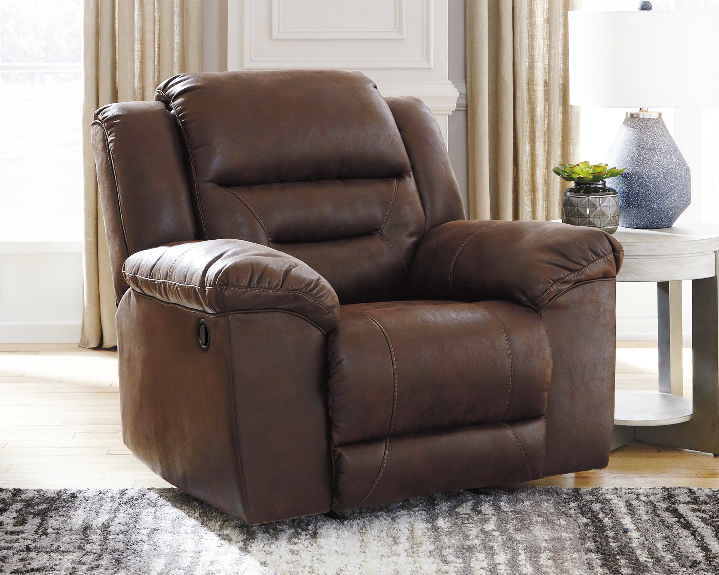 Ocala Furniture Outlet - Ashley Furniture - Stoneland Living Room - Rocker Recliner / Chocolate - 3990425