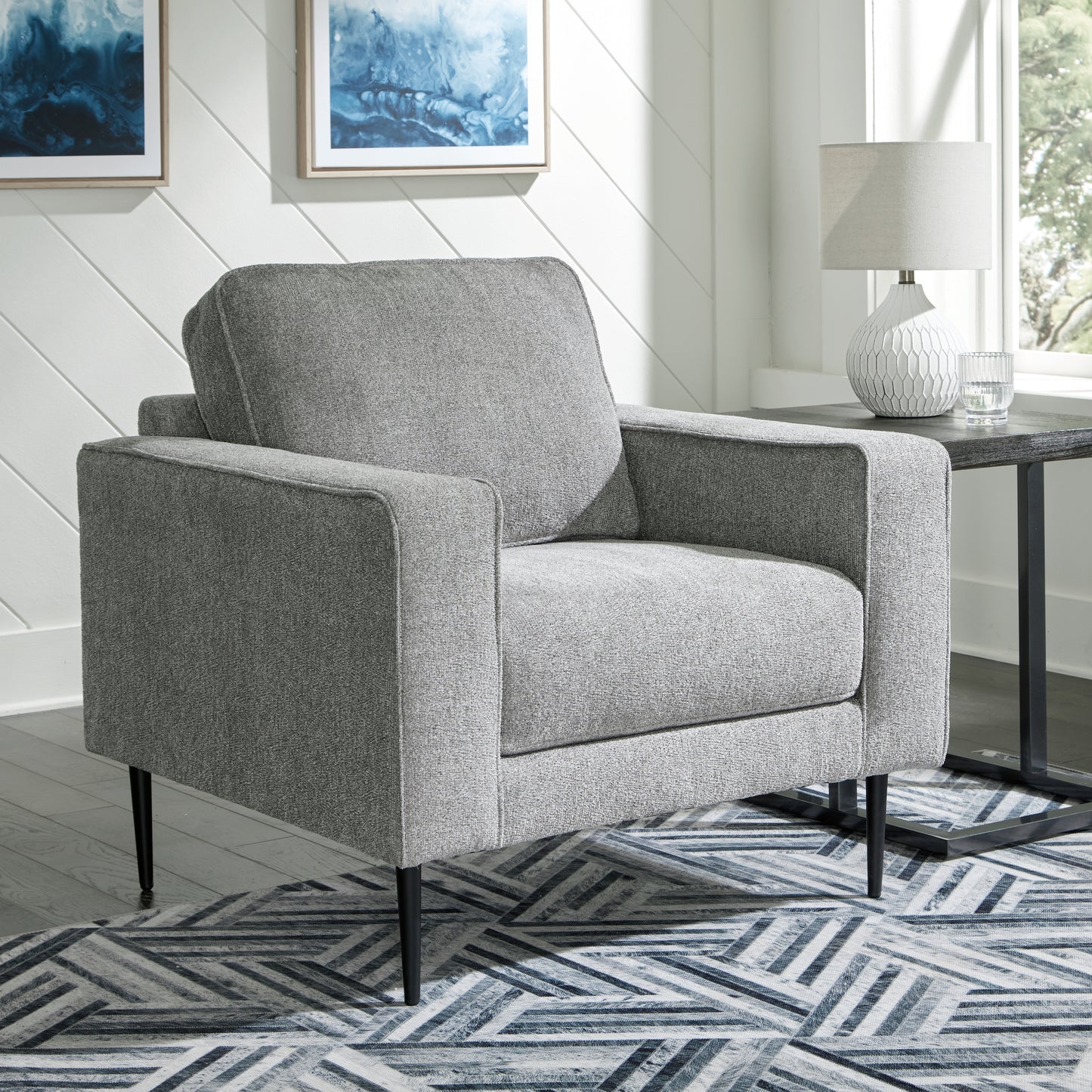Ocala Furniture Outlet - Ashley Furniture - Hazela Living Room - Chair / Charcoal - 4110220