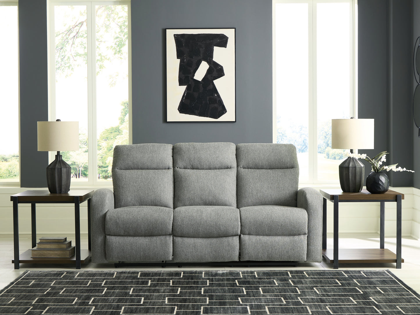 Ocala Furniture Outlet - Ashley Furniture - Gauntlet Living Room - Reclining Sofa / Sterling - PC4220488