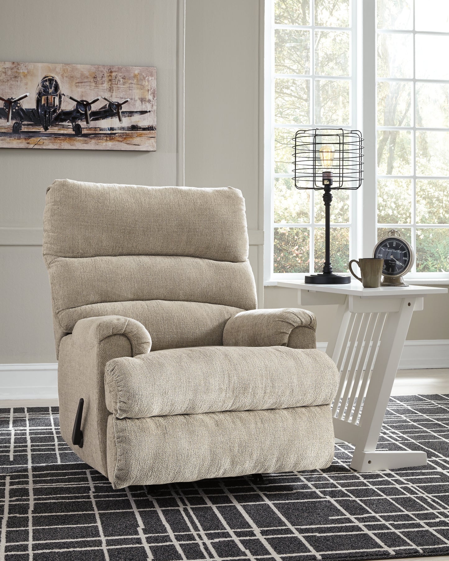 Ocala Furniture Outlet - Ashley Furniture - Man Fort Living Room - Rocker Recliner / Graphite - 4660525