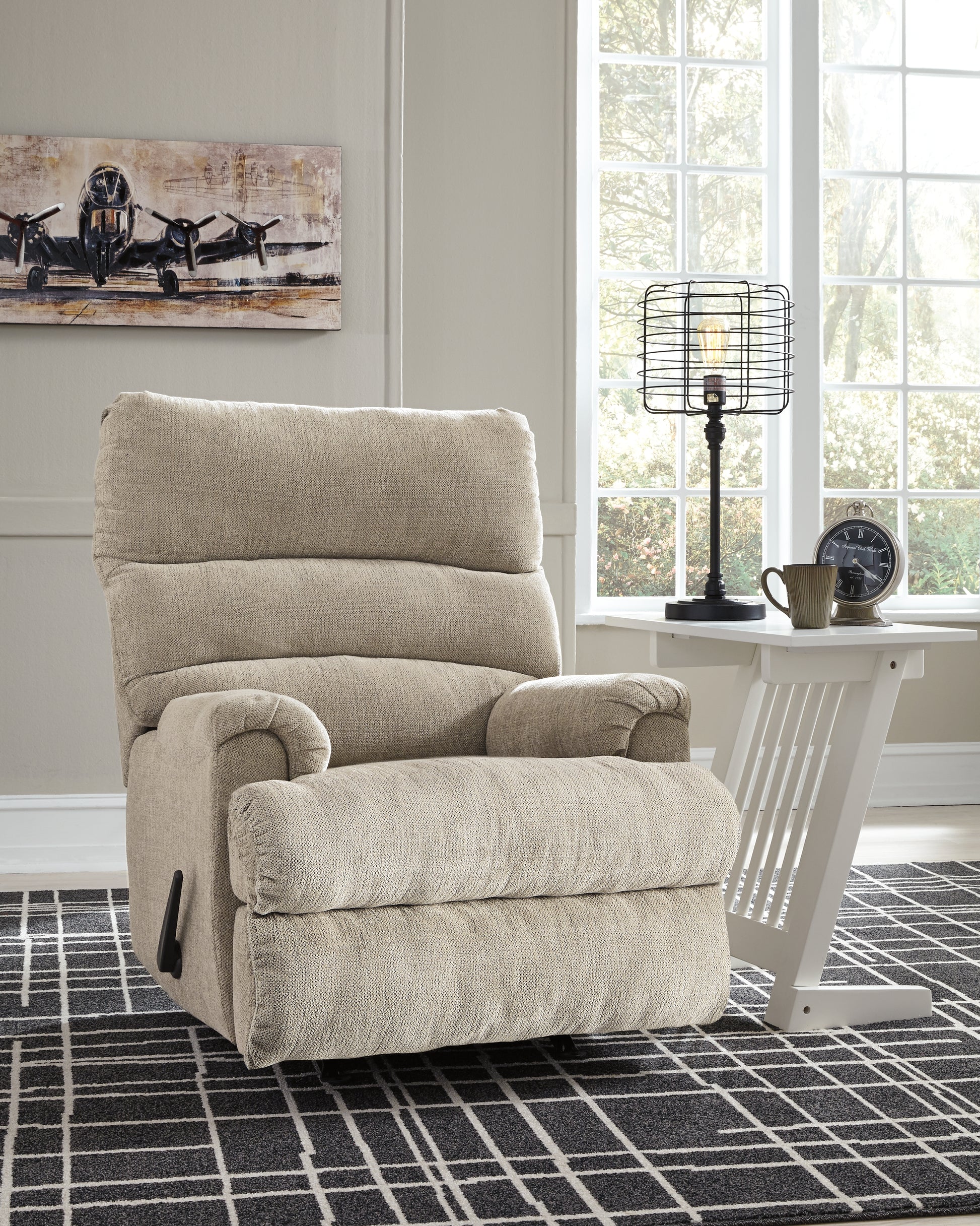 Ocala Furniture Outlet - Ashley Furniture - Man Fort Living Room - Rocker Recliner / Graphite - 4660525