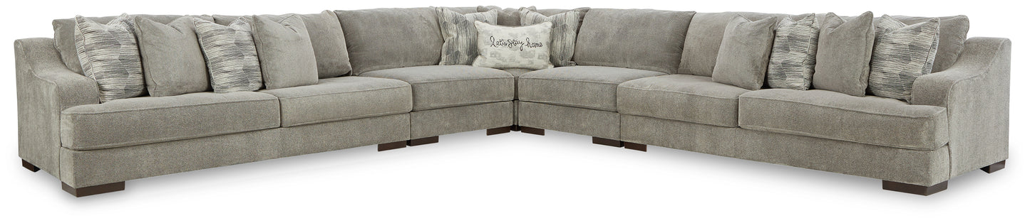 Ocala Furniture Outlet - Ashley Furniture - Bayless Sectional - LAF 5-Piece Sectional / Smoke - 52304S3