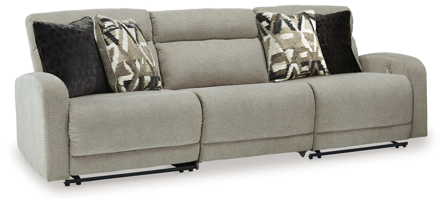 Ocala Furniture Outlet - Ashley Furniture - Colleyville Sectional - 3-Piece Power Reclining Sectional Sofa / Stone - 54405S8
