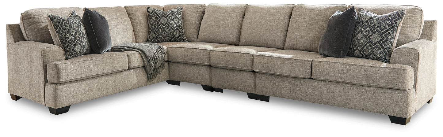 Ocala Furniture Outlet - Ashley Furniture - Bovarian Sectional - LAF 4-Piece Sectional / Stone - 56103S6