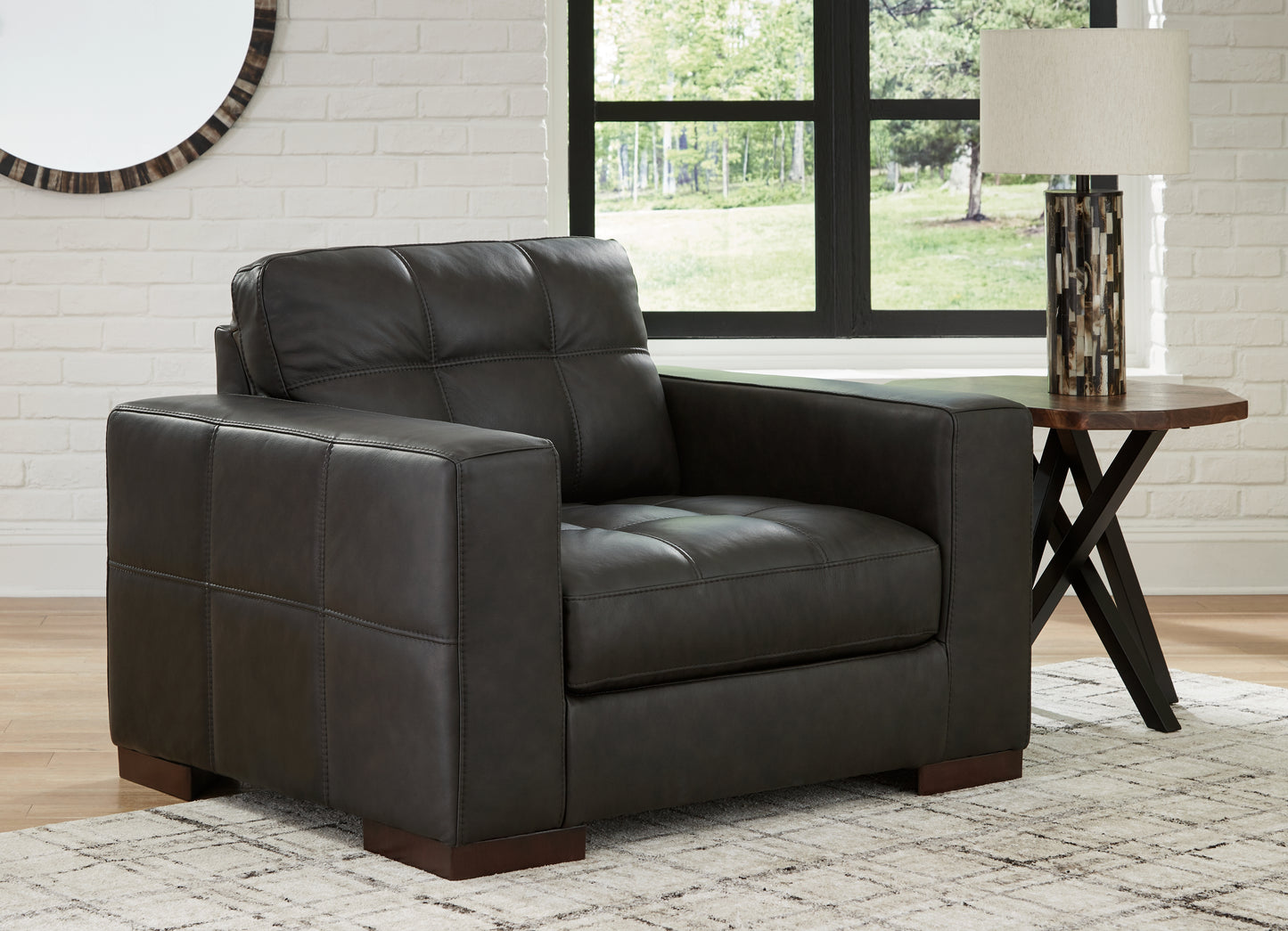 Ocala Furniture Outlet - Ashley Furniture - Luigi Living Room - Chair and a Half / Thunder - 5650623
