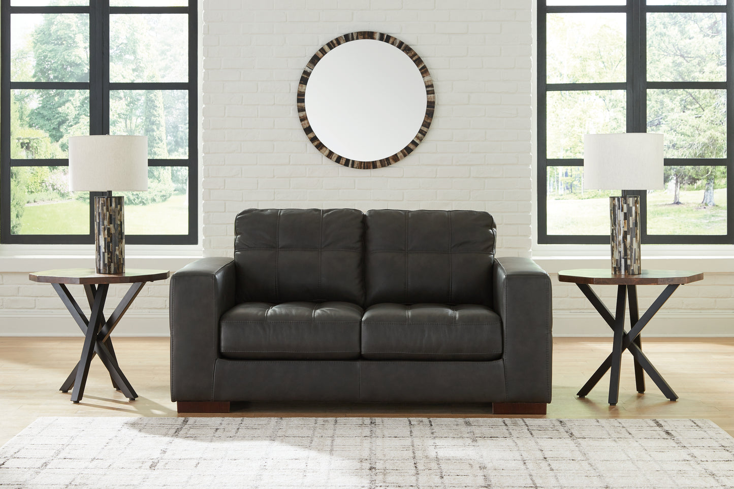 Ocala Furniture Outlet - Ashley Furniture - Luigi Living Room - Loveseat / Thunder - 5650635