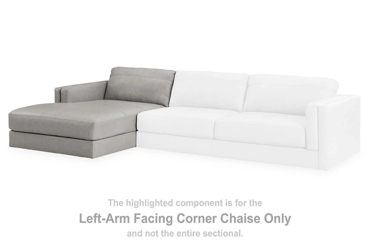 Ocala Furniture Outlet - Ashley Furniture - Amiata Sectional - LAF Corner Chaise / Glacier - 5740416