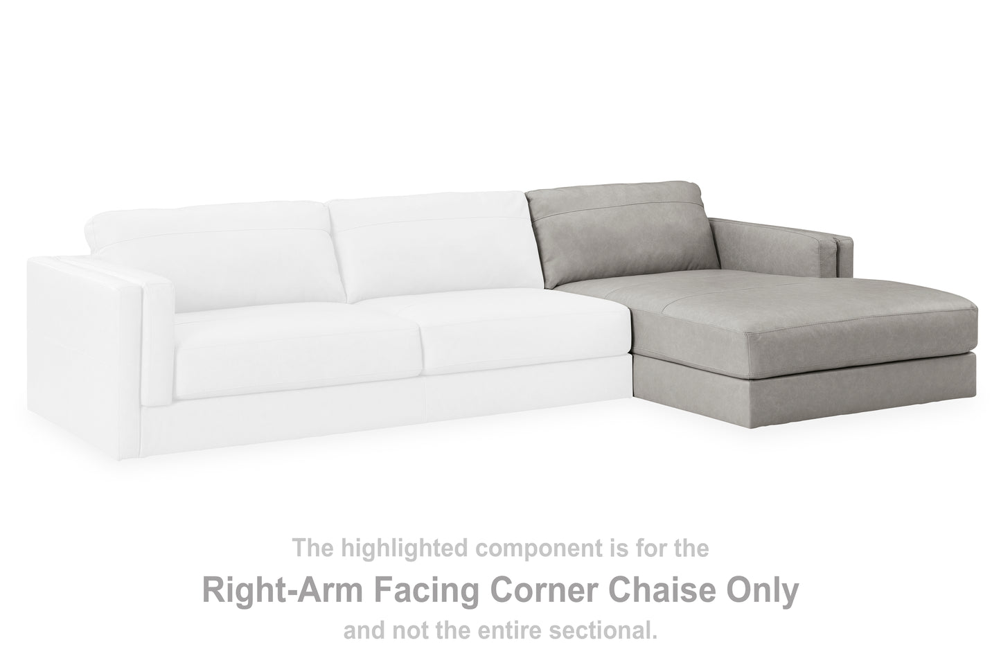 Ocala Furniture Outlet - Ashley Furniture - Amiata Sectional - RAF Corner Chaise / Glacier - 5740417