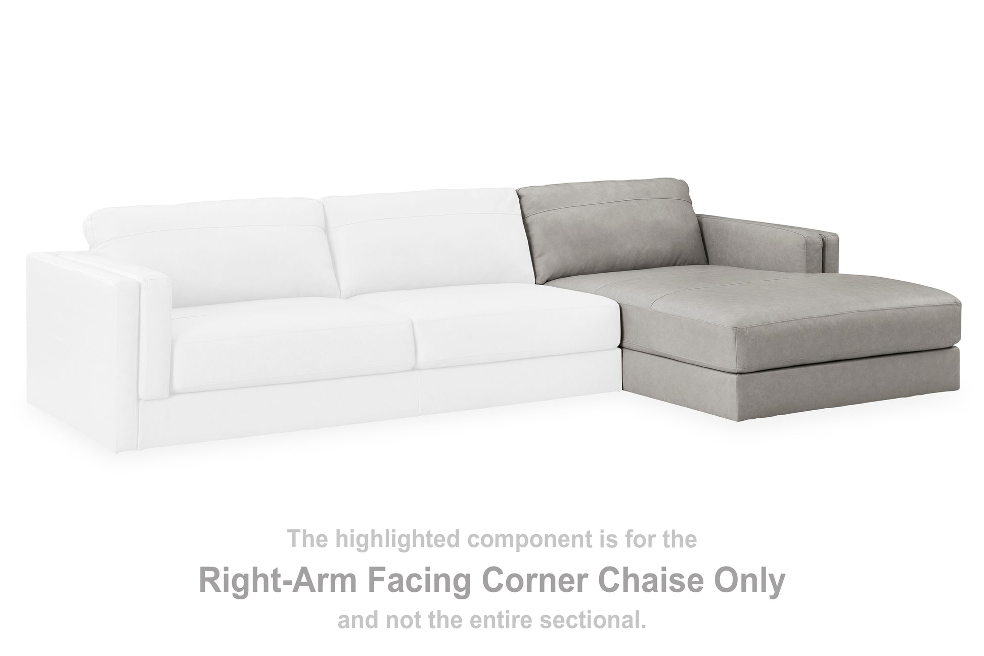 Ocala Furniture Outlet - Ashley Furniture - Amiata Sectional - RAF Corner Chaise / Glacier - 5740417