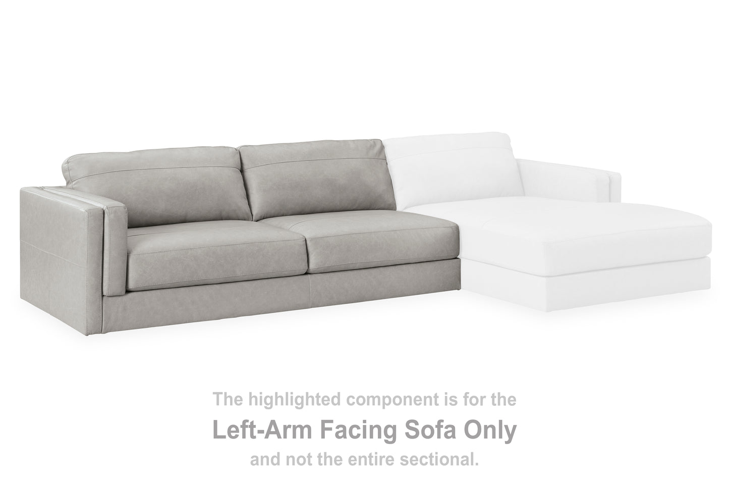 Ocala Furniture Outlet - Ashley Furniture - Amiata Sectional - LAF Sofa / Glacier - 5740466