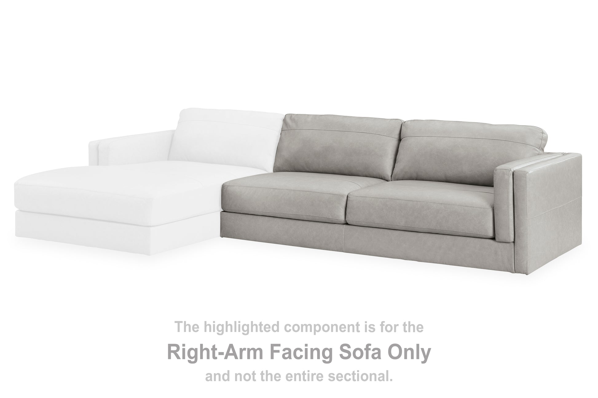 Ocala Furniture Outlet - Ashley Furniture - Amiata Sectional - RAF Sofa / Glacier - 5740467