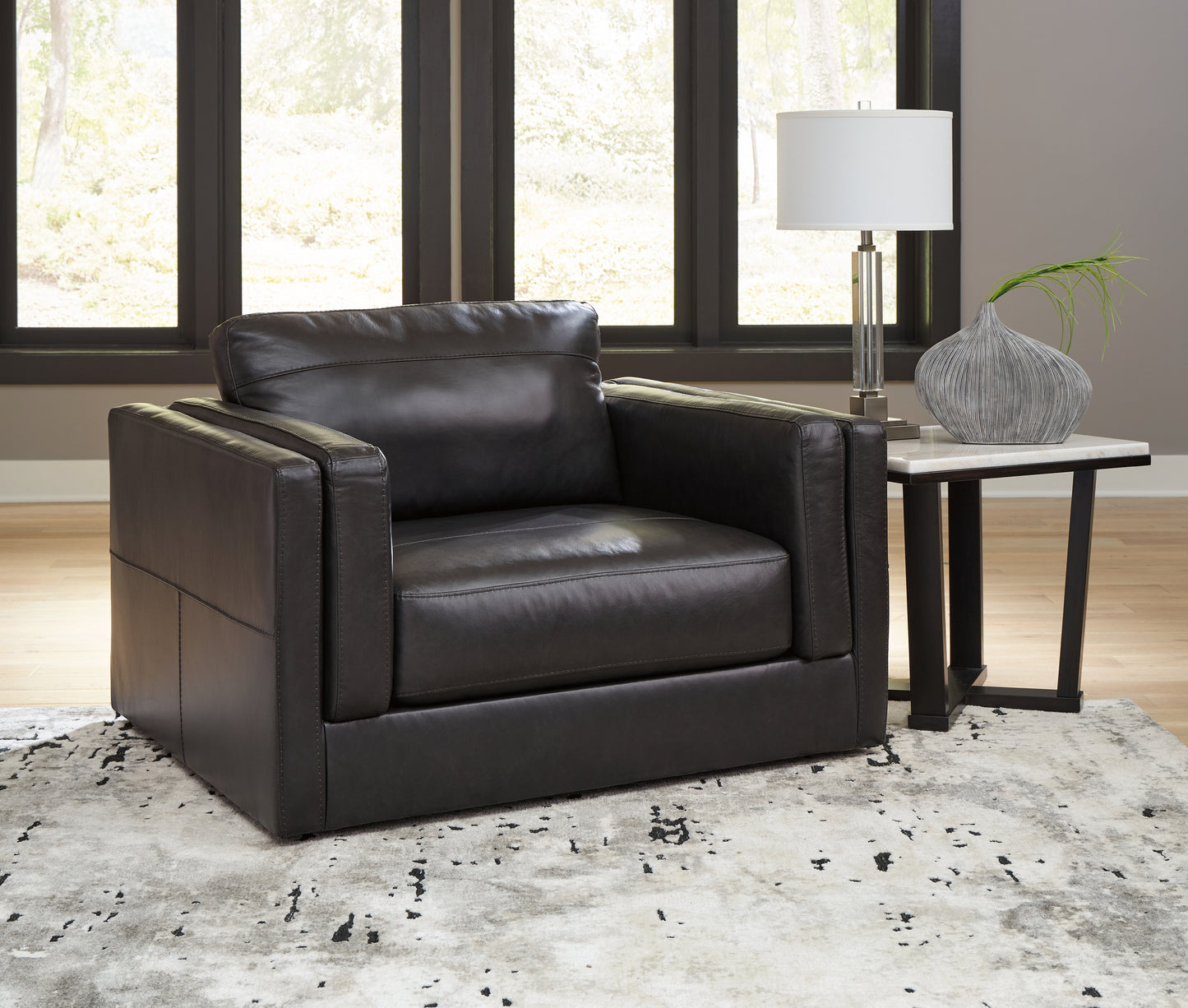 Ocala Furniture Outlet - Ashley Furniture - Amiata Living Room - Chair and a Half / Onyx - 5740523