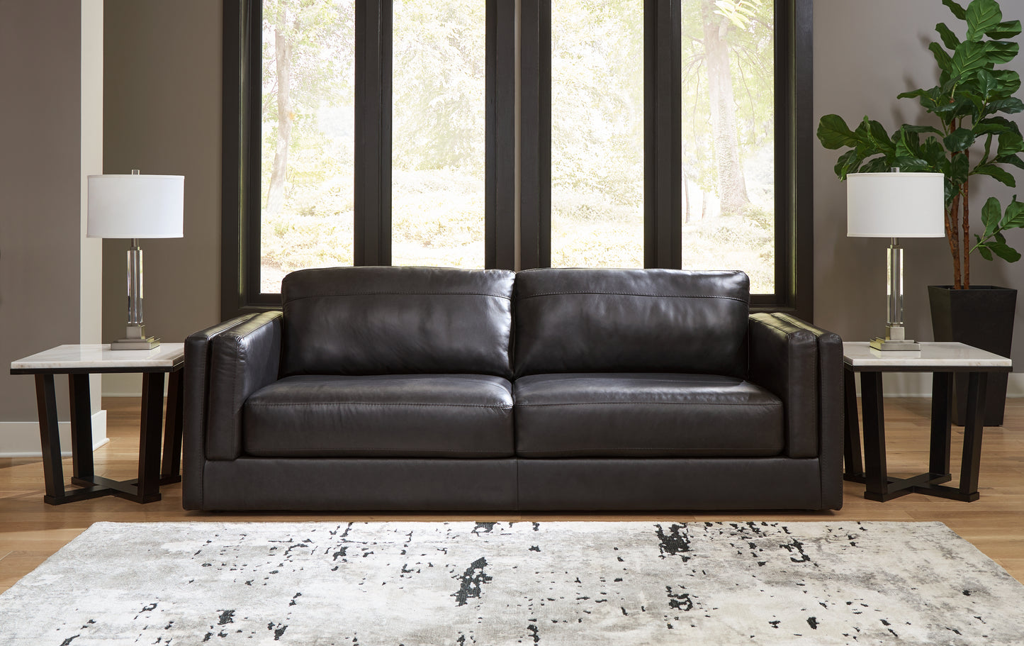 Ocala Furniture Outlet - Ashley Furniture - Amiata Living Room - Sofa / Onyx - 5740538